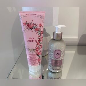 Pink Chiffon Body Lotion and Inspire Love Aromatherapy Body Lotion Set NWT